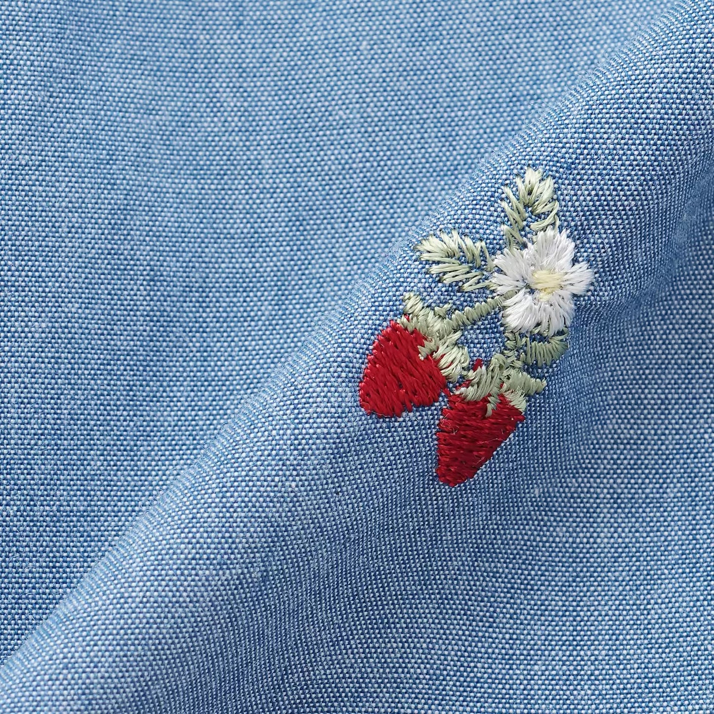 日本童裝 pe#main 士多啤梨刺繡泡芙袖上衣 80-130cm 女童款 夏季 TOPS