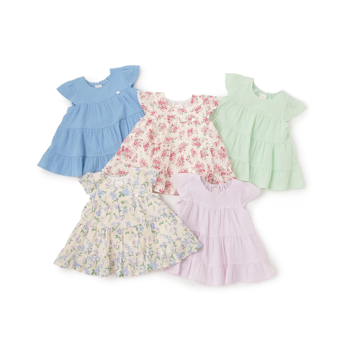 日本童裝 pe#main 接觸冷感 楊柳裙邊長衫 80-130cm 女童款 夏季 TOPS