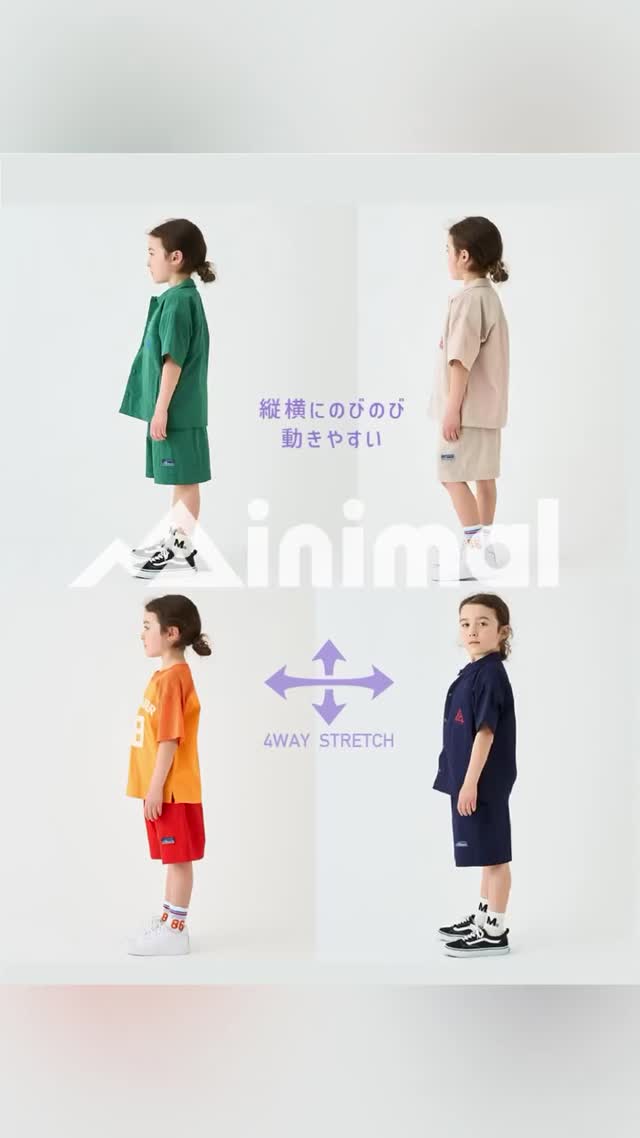 Japanese children's clothing mini#ML four-way elastic sports shorts 90-140cm boys' summer PANTS