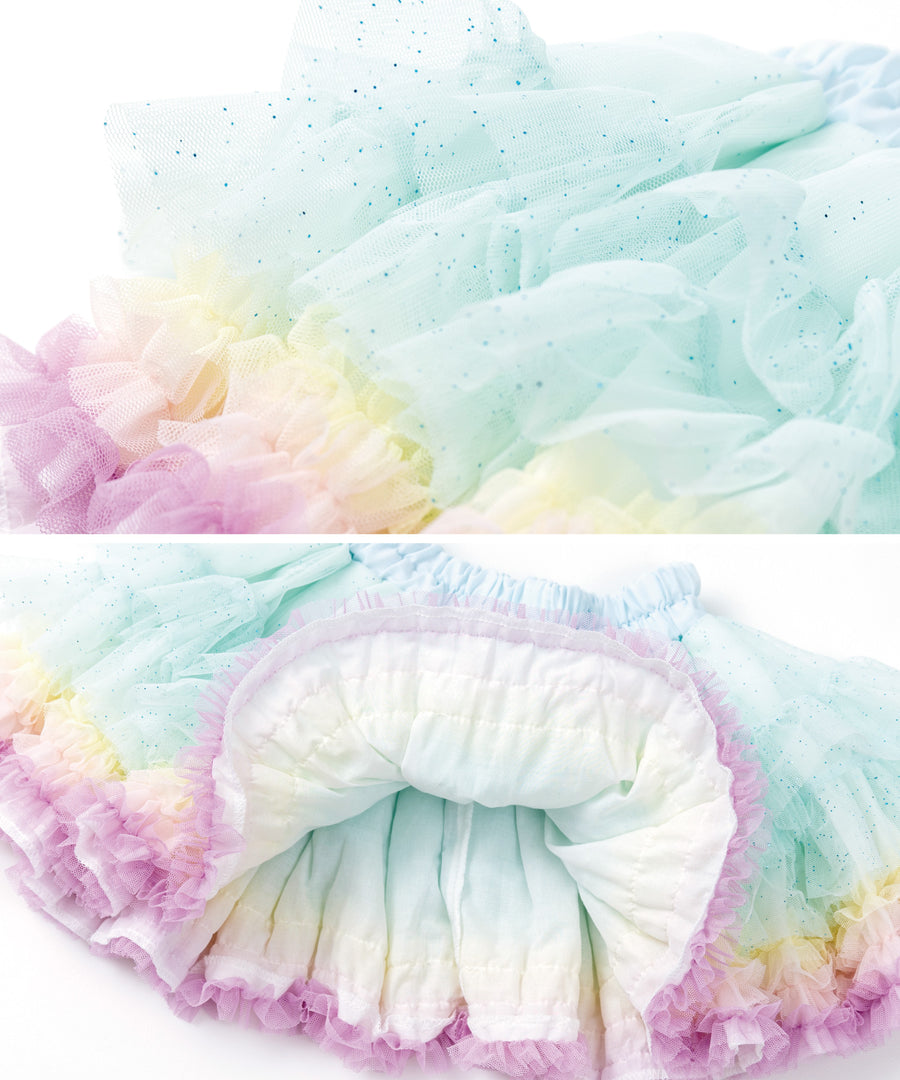 Japanese children's clothing panpantutu bursting sparkle mint tutu skirt 70-140cm girls newborn baby summer SKIRTS