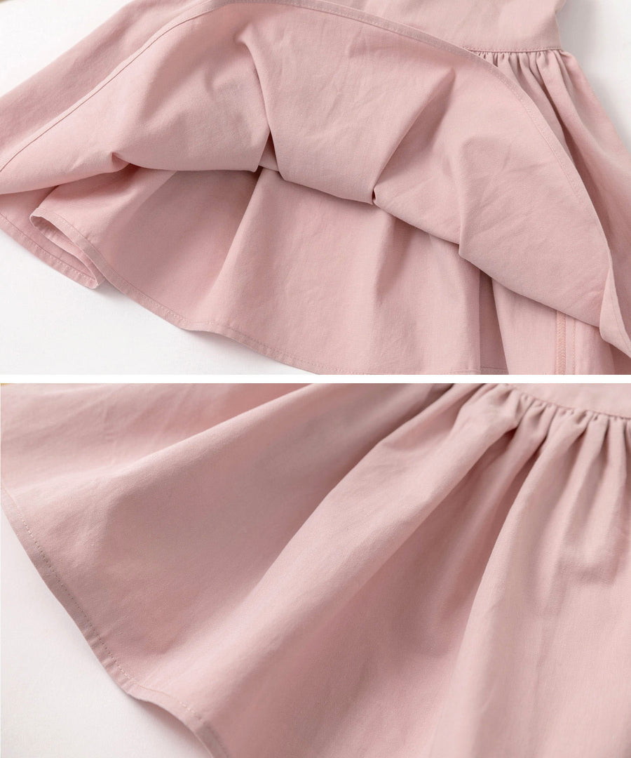 日本童裝 panpantutu 緞帶荷葉邊圍裙連身裙 90-140cm 女童款 夏季 DRESSES
