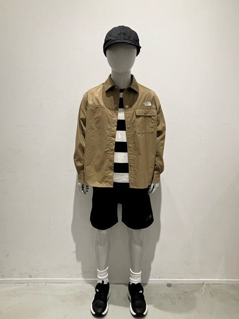 Japanese children's clothing TNF anti-fouling series UV protection striped top 130-160cm boys/girls summer TOPS