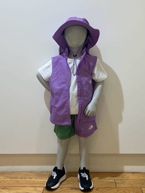 Japanese children's clothing TNF waterproof series zipper vest jacket 100-120cm boys'/girls' summer outerwear