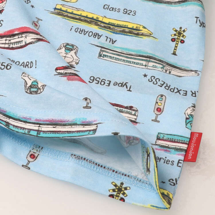 Moujonjon Japanese-made JR Shinkansen tops (90-130cm) for boys, summer, railway series.
