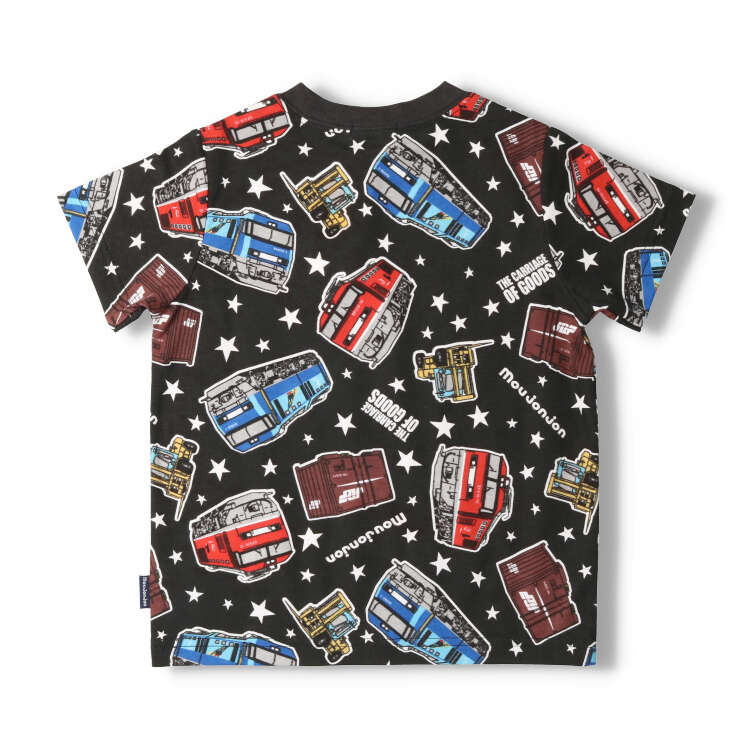 Moujonjon Japanese-made JR freight train tops (90-130cm) for boys, summer TOPS (Railway Series)