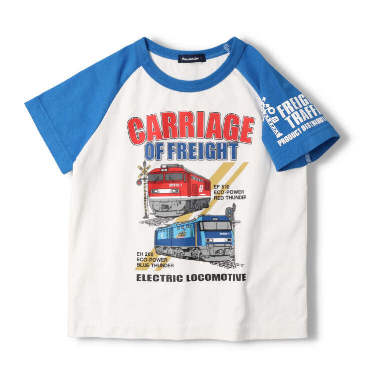 Japanese Moujonjon JR Freight Train Top 90-130cm Boys Summer TOPS Railway Series