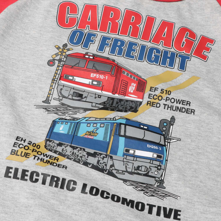 Japanese Moujonjon JR Freight Train Top 90-130cm Boys Summer TOPS Railway Series