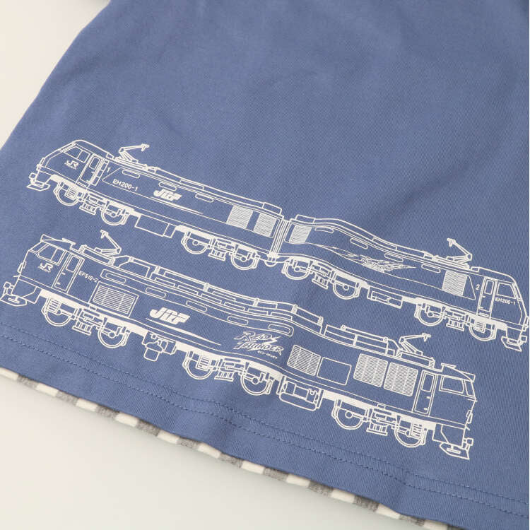 Japanese Moujonjon JR Freight Train Top 90-130cm Boys Summer TOPS Railway Series