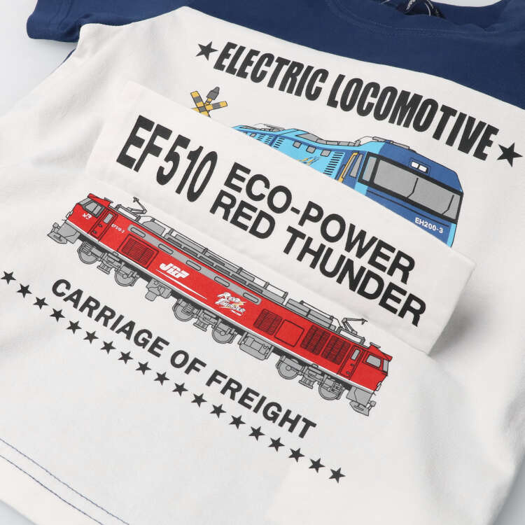 Moujonjon JR Cargo Tops 90-130cm Boys' Summer TOPS Railway Series