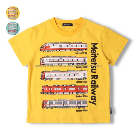 日本童裝 Moujonjon 日本製 名鉄電車系列 上衣 90-130cm 男童款 夏款 TOPS 鐵路系列