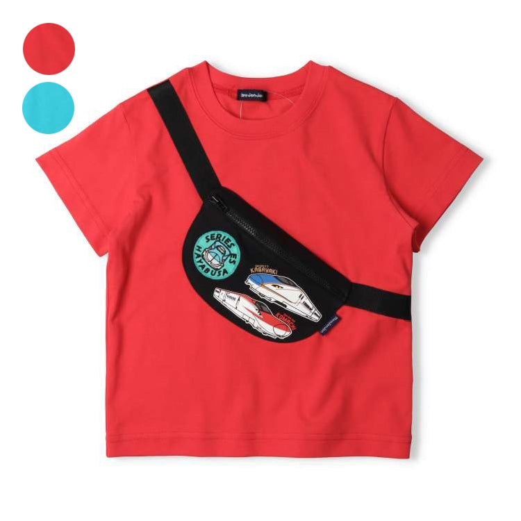 Moujonjon JR Shinkansen Tops (90-130cm) for Boys (Summer) (Railway Series)
