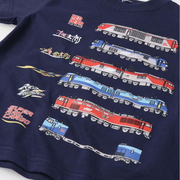 Moujonjon Japanese-made JR freight train collection tops 90-130cm Boys' Summer TOPS Railway Series