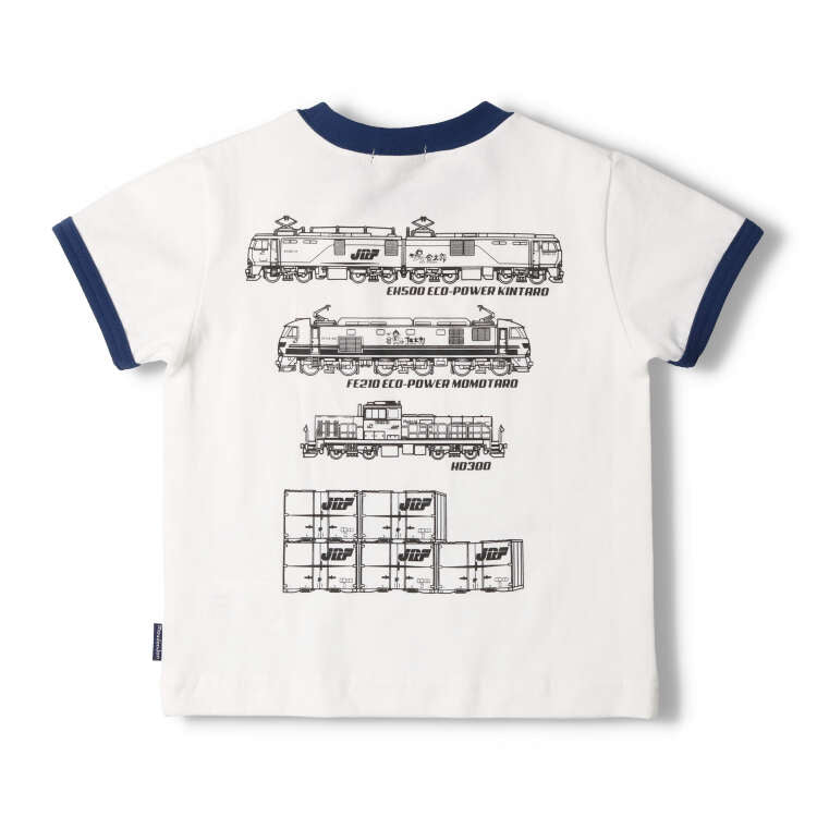 Japanese Moujonjon JR Freight Train Top 90-130cm Boys Summer TOPS Railway Series