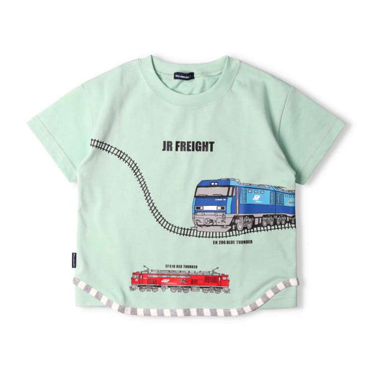 Japanese Moujonjon JR Freight Train Top 90-130cm Boys Summer TOPS Railway Series