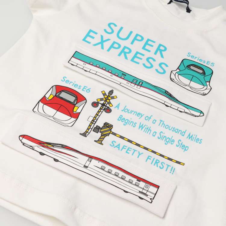 Moujonjon JR Shinkansen Tops (100-130cm) for Boys (Summer TOPS) (Railway Series)