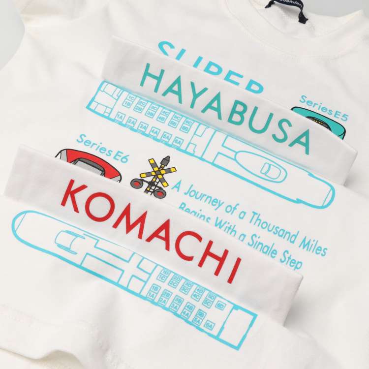 Moujonjon JR Shinkansen Tops (100-130cm) for Boys (Summer TOPS) (Railway Series)