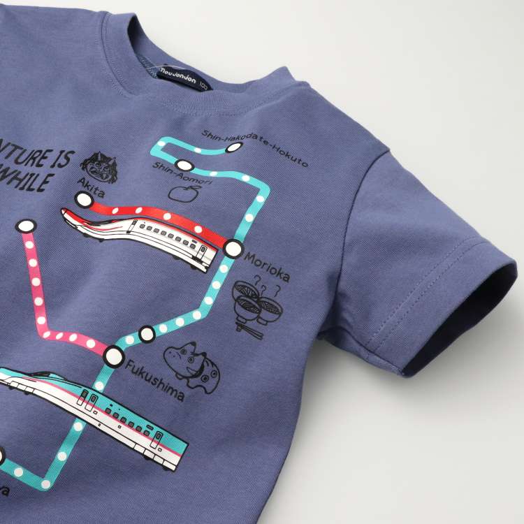 Moujonjon JR Shinkansen Tops (100-130cm) for Boys (Summer TOPS) (Railway Series)