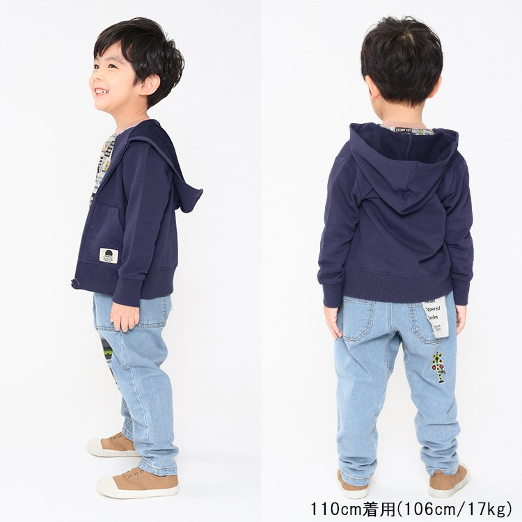 Japanese Moujonjon Children's Clothing: Train Line Denim Pants 90-140cm Boys Summer PANTS Railway Series