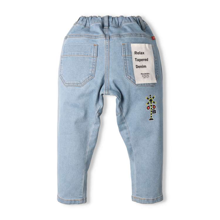 Japanese Moujonjon Children's Clothing: Train Line Denim Pants 90-140cm Boys Summer PANTS Railway Series