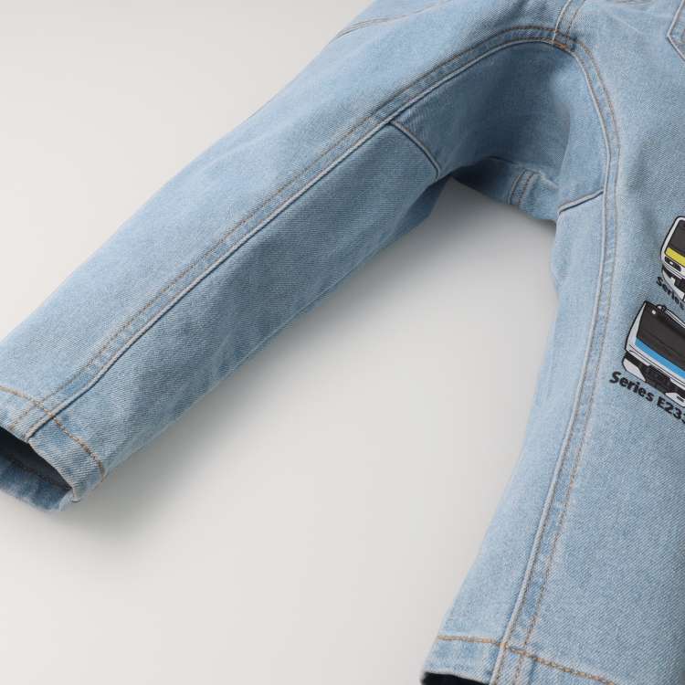 Japanese Moujonjon Children's Clothing: Train Line Denim Pants 90-140cm Boys Summer PANTS Railway Series