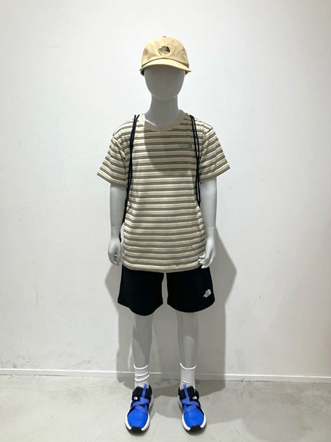 Japanese children's clothing TNF anti-UV sweat-wicking quick-drying striped top 130-160cm boys/girls summer TOPS