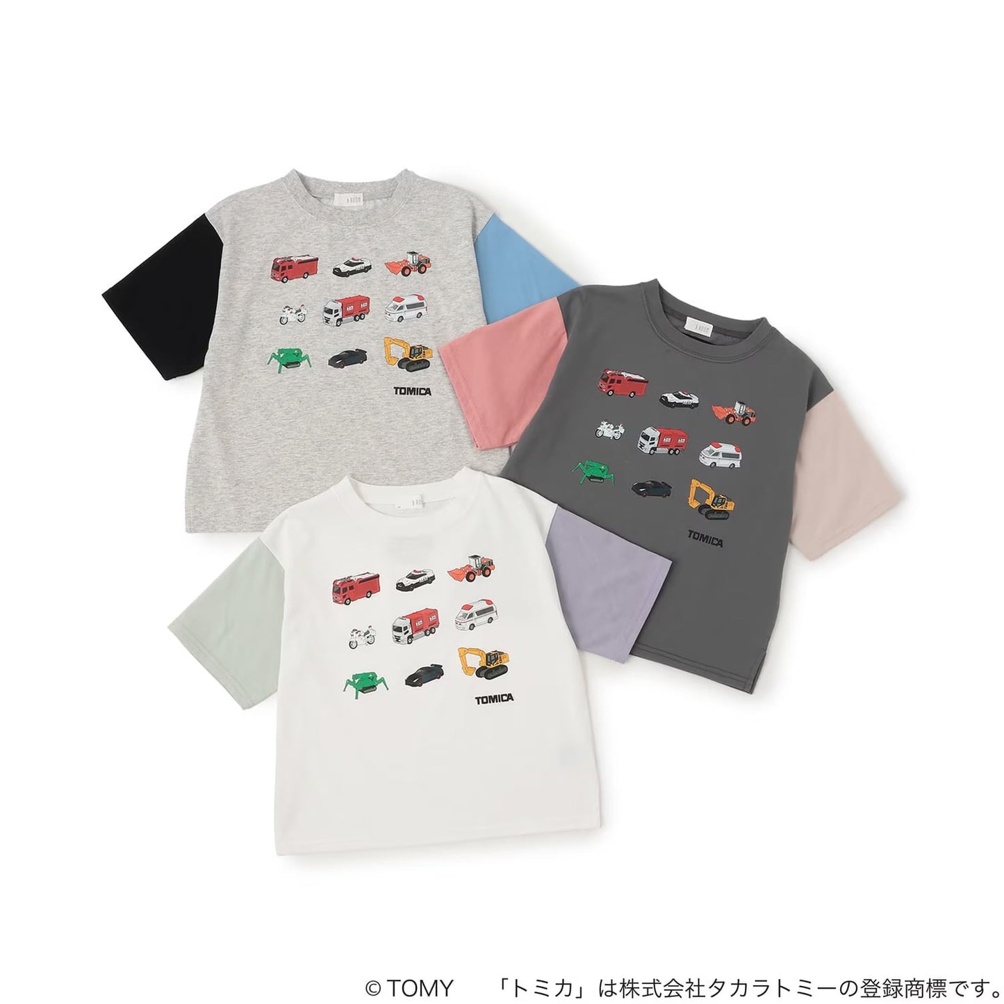 日本童裝 b・R# x Tomica 防污系列 速乾系列 防UV 印花上衣 90-130cm 男童款 夏季 TOPS
