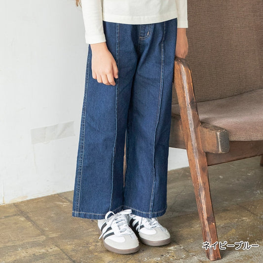 日本童裝 Branshes 牛仔寬褲 90-150cm 女童款 夏季 PANTS