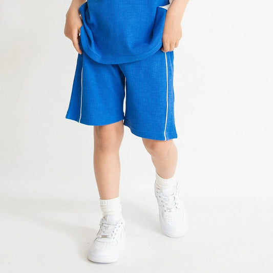 日本童裝 Branshes 撞色華夫格短褲 80-150cm 男童款 夏季 PANTS