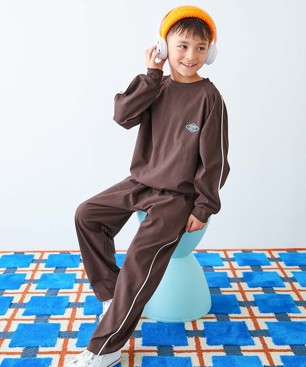 日本童裝 dev!rock 吸水速乾 抗起毛球 抗縮水 抗皺 運動兩件套裝 100-160cm 男童款 秋季 TOPS PANTS