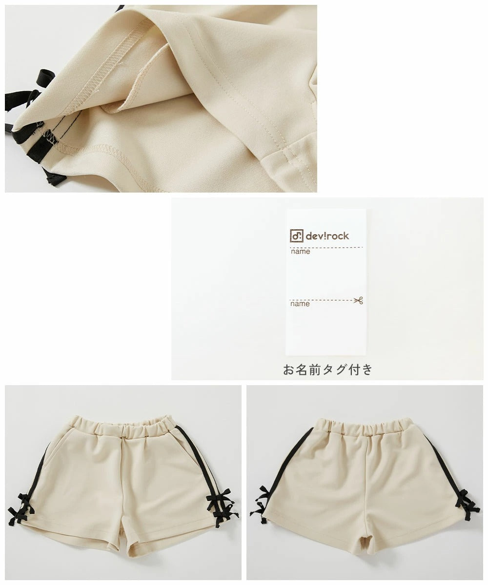 日本童裝 dev!rock 側條紋緞帶短褲 100-160cm 女童款 夏季 PANTS