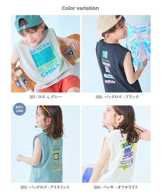 日本童裝 dev!rock 吸汗速乾 接觸冷感涼感 印花背心 100-160cm 男童款/女童款 夏季 TOPS