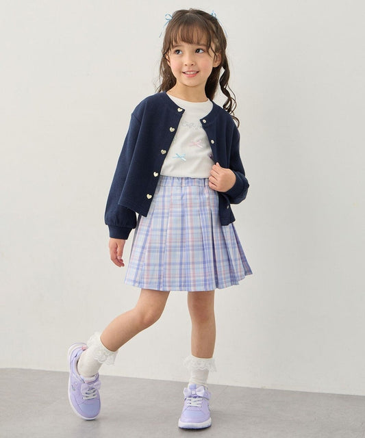 日本童裝 aF#a325 格紋百褶 110-150cm 女童款 夏季 SKIRTS