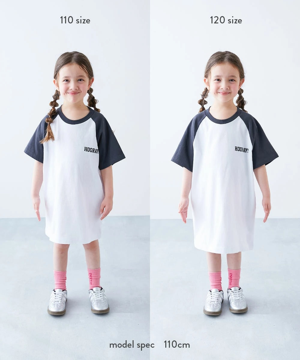 日本童裝 dev!rock 印花七分袖插肩連身裙 100-160cm 女童款 夏季 DRESSES