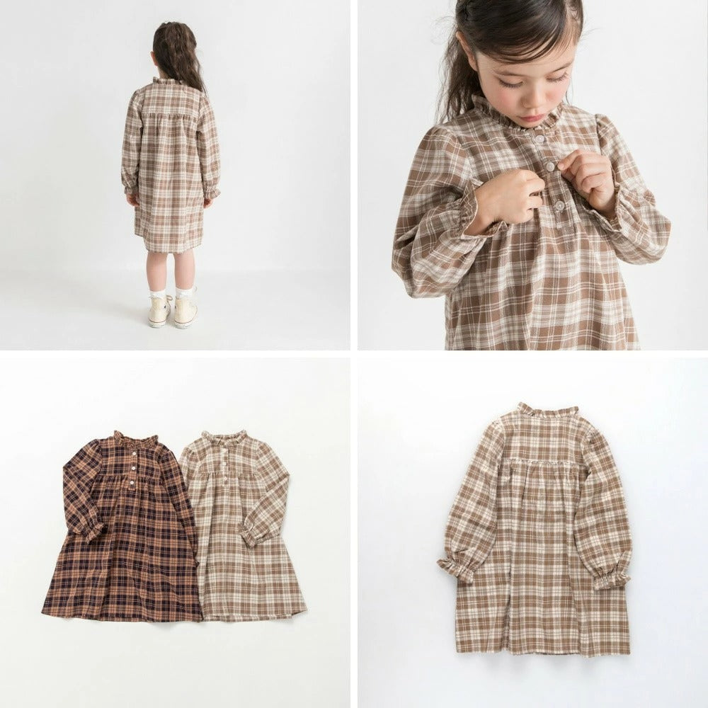 日本童裝 Branshes 格紋連身裙 80-150cm 女童款 夏季 DRESSES