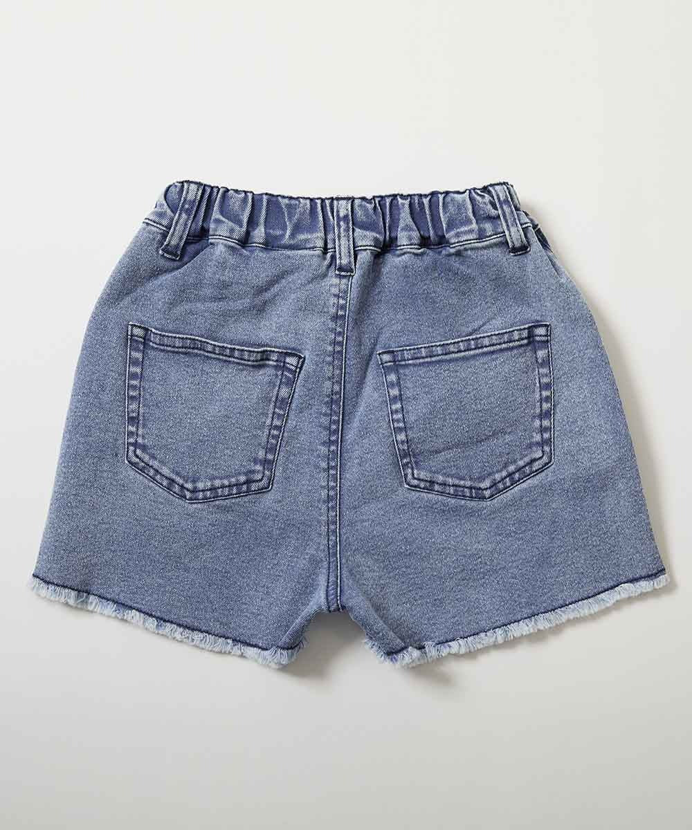 日本童裝 dev!rock 寬鬆水洗牛仔短褲 100-160cm 女童款 夏季 PANTS