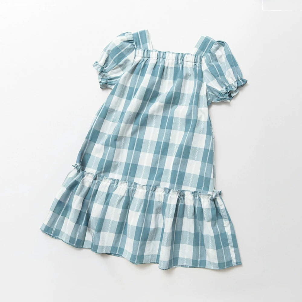 日本童裝 Branshes 格紋蝴蝶結連身裙 80-150cm 女童款 夏季 DRESSES