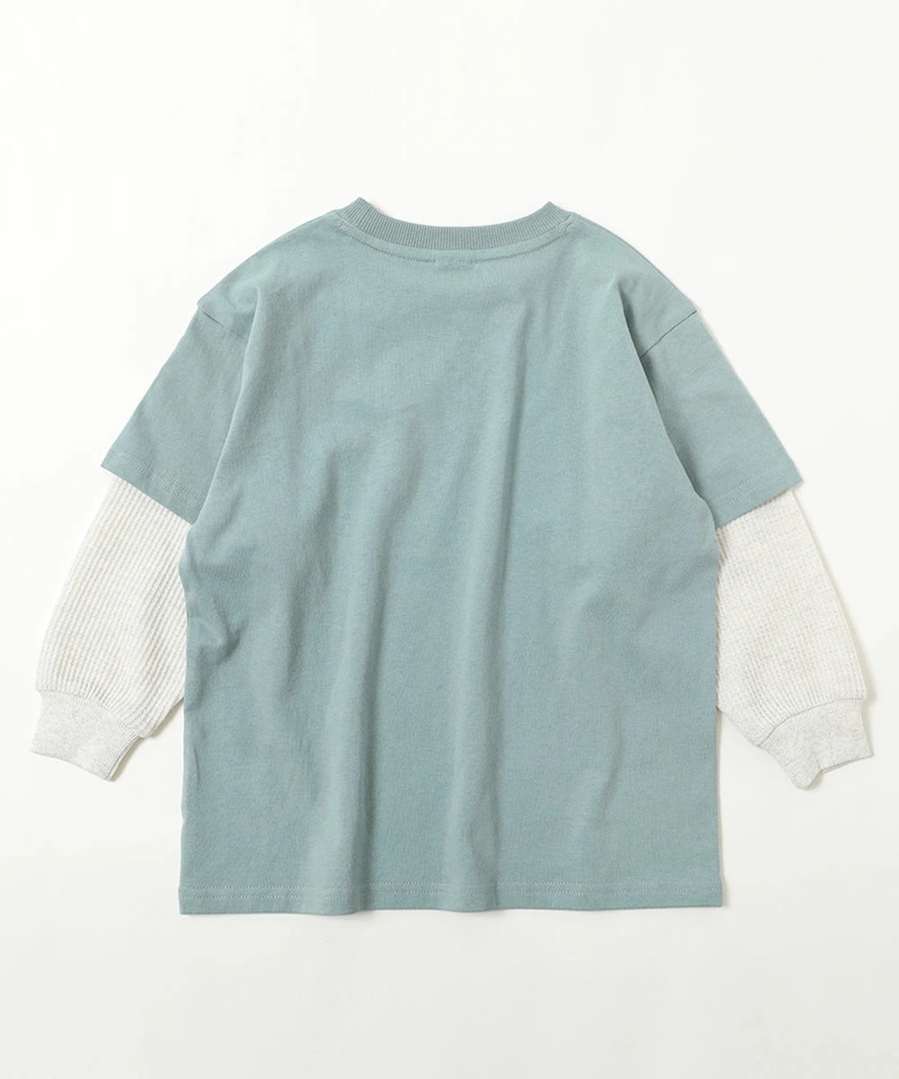 日本童裝 dev!rock 假兩件上衣 100-160cm 男童款 TOPS 春季