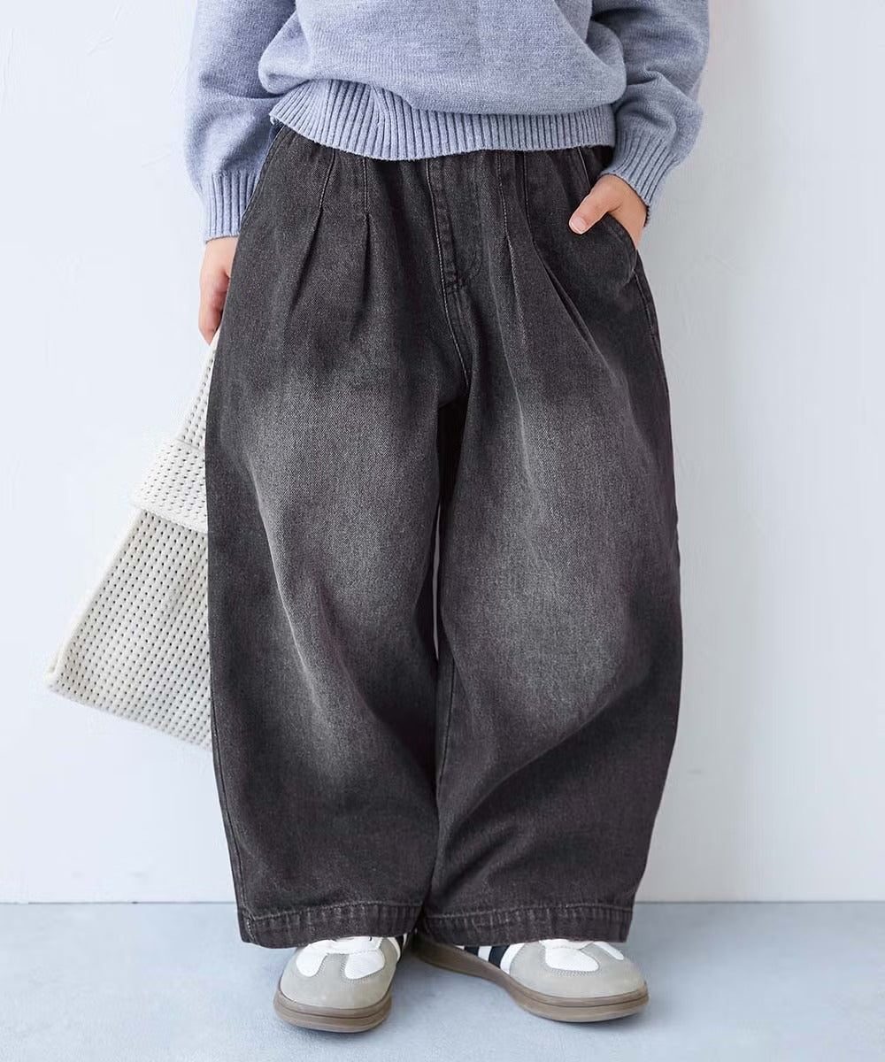 日本童裝 dev!rock 闊腿牛仔長褲 100-160cm 男童款/女童款 秋季 PANTS
