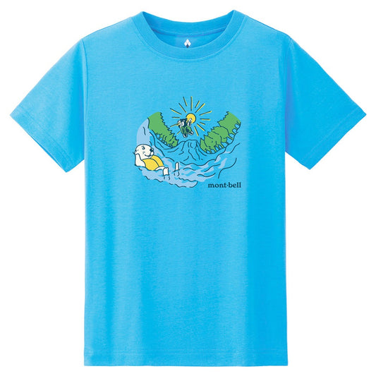 Japanese children's clothing mont-bell UV protection / quick-drying / durable / breathable / odor suppression route asking / forest show / Hokkaido killer whale pattern top XS-XL adult summer TOPS