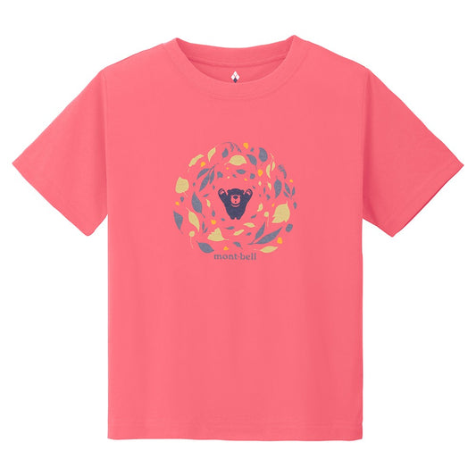 日本童裝 mont-bell 防UV/速乾系列/透氣 葉子舞T恤 100-130cm 親子裝 夏季 TOPS
