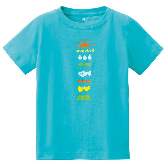 Japanese children's clothing mont-bell UV protection / quick-drying / durable / breathable / odor suppression route asking / forest show / Hokkaido killer whale pattern top XS-XL adult summer TOPS