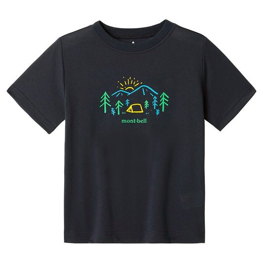 Japanese children's clothing mont-bell UV protection / quick-drying / durable / breathable / odor suppression route asking / forest show / Hokkaido killer whale pattern top XS-XL adult summer TOPS