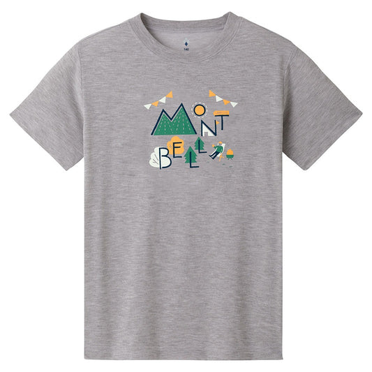 Japanese children's clothing mont-bell UV protection / quick-drying / durable / breathable / odor suppression route asking / forest show / Hokkaido killer whale pattern top XS-XL adult summer TOPS