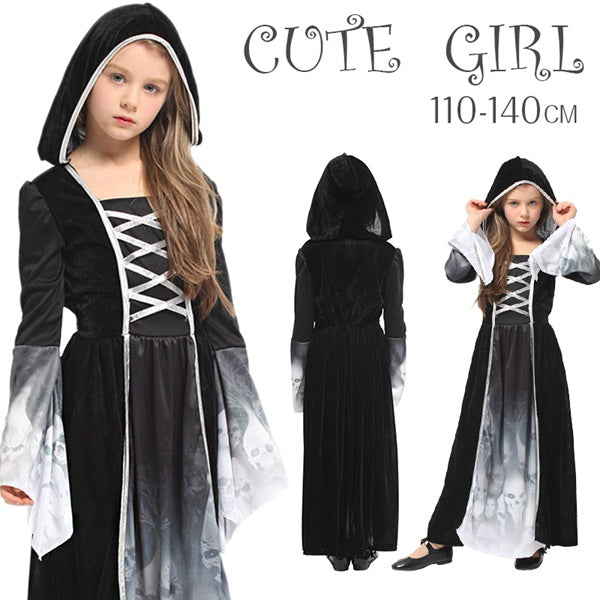 Japanese direct delivery little witch 110-140cm girls Halloween cosplay costume Halloween ghost special