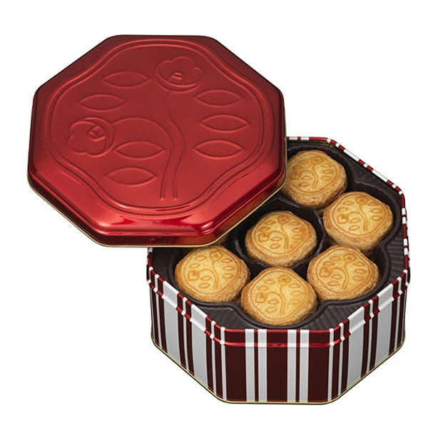 日本直送東京 銀座 資生堂 花椿紅罐裝曲奇禮盒 48枚入 聖誕快樂特輯 新年行運發財特輯 Christmas Happy New Year 馬年 限定手信