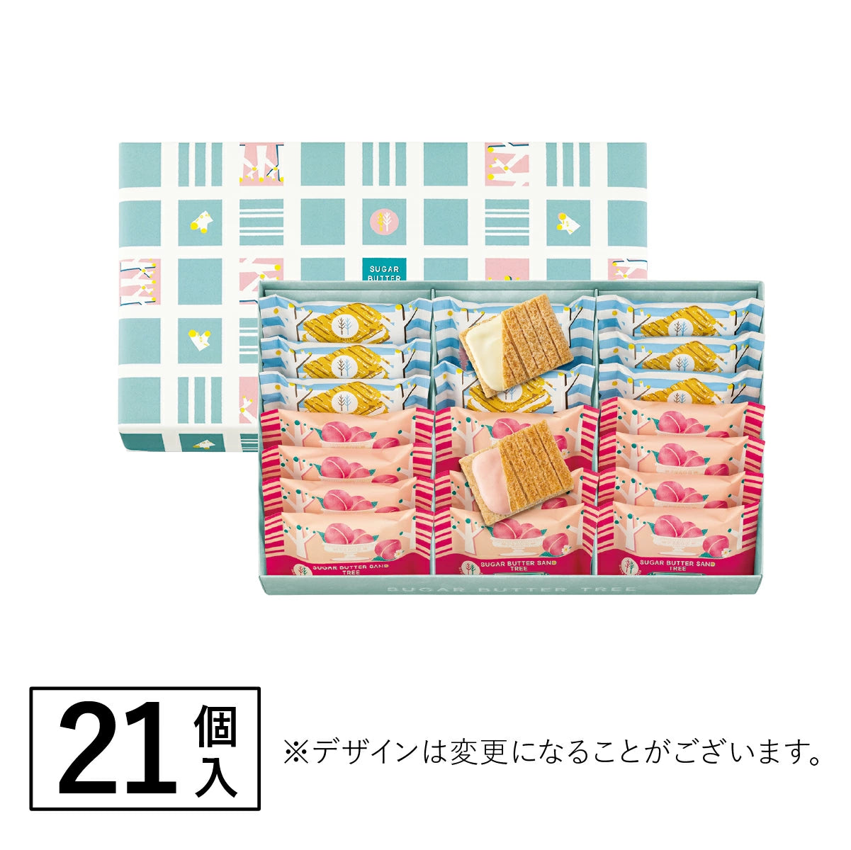 日本直送 SUGAR BUTTER TREE 原味+白桃奶油夾心酥餅 12/16/21個入 中秋節/萬聖節 限定手信