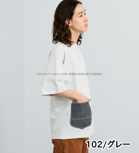 日本童裝 Lee 親子裝 畫家雙口袋短袖上衣 S-L 大人款-女士/男士 夏季 TOPS