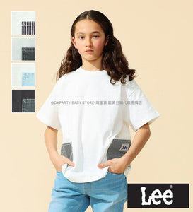 日本童裝 Lee 親子裝 畫家雙口袋短袖上衣 110-150cm 男童款/女童款 夏季 TOPS