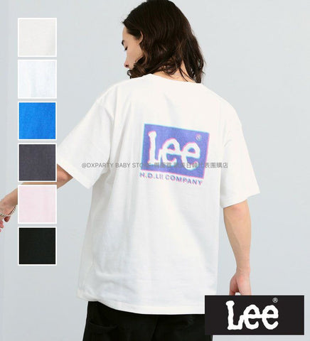 日本童裝 Lee 親子款 背面印花短袖上衣 S-XL 大人款-女士/男士 夏季 TOPS