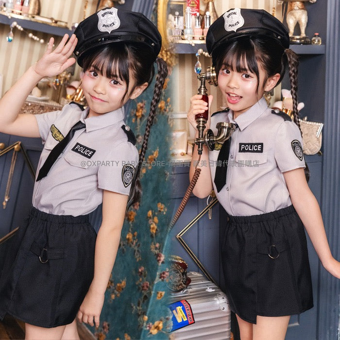 日本直送 女警120-140cm 女童款 萬聖節 Cosplay服裝 Halloween攪鬼特輯 AAA
